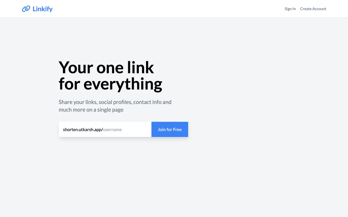 Linkify — screenshot